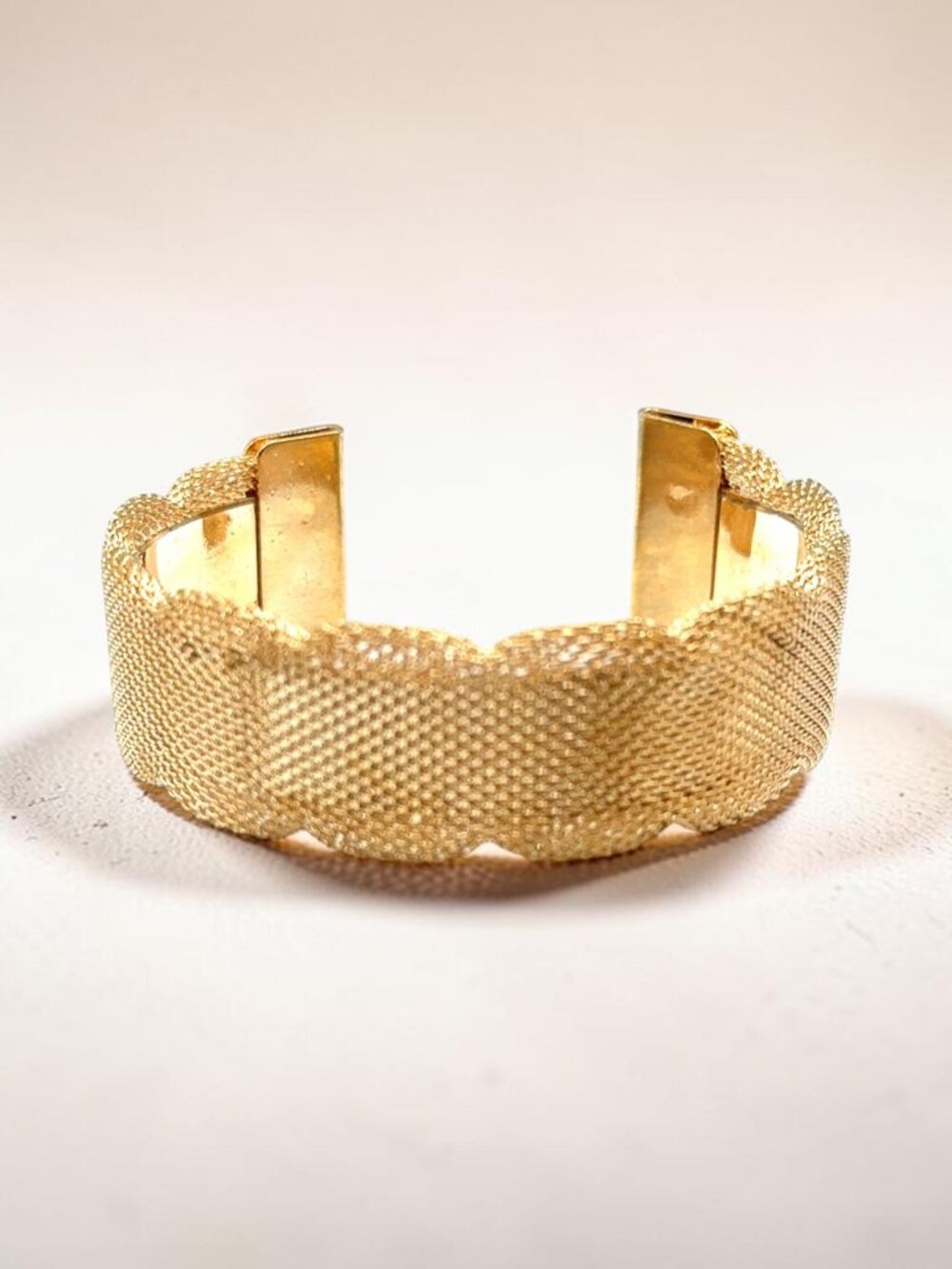 Gold-Tone Mesh Cuff Bracelet